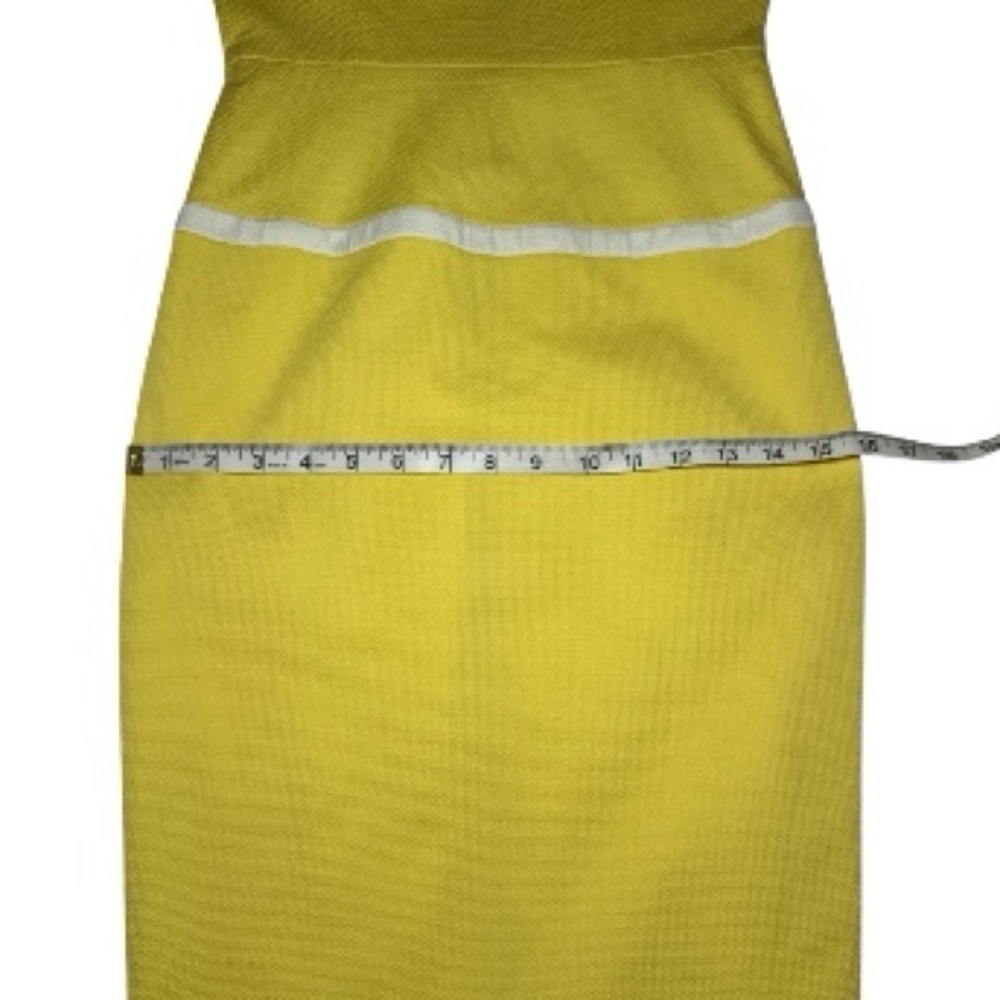 Victoria Beckham Yellow Sleeveless Sheath Dress US 6 UK 10 Summer Cocktail Party - Picture 12 of 16